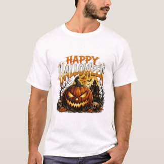 camisa feliz halloween abóbora assustadora