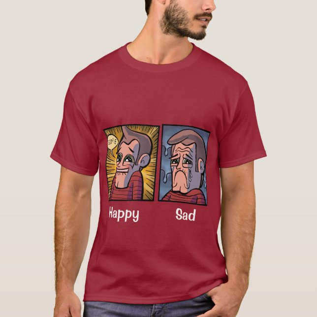 Camisa feliz/triste de Gerald (Frente)