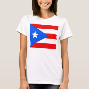Camisa feminina com bandeira de Porto Rico