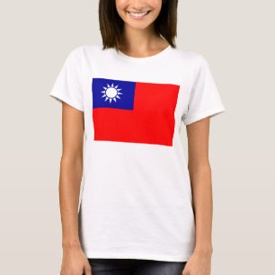 Camisa feminina com bandeira de Taiwan