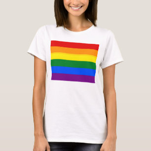 Camisa feminina com bandeira LGBT