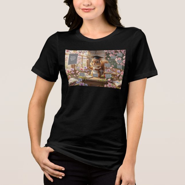 Camisa Feminina de Agradecimento ao Professor Esqu (Frente)