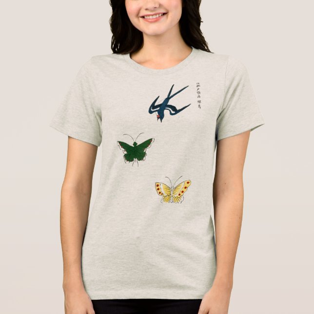 Camisa Feminina de Design de Borboleta – Graça em  (Frente)