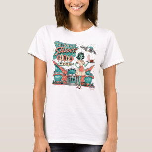Camisa Feminina de Diner de Carhop Vintage America