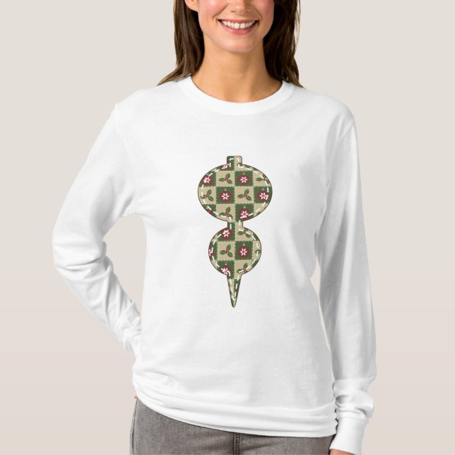 Camisa Feminina de Quilt de Natal (Frente)