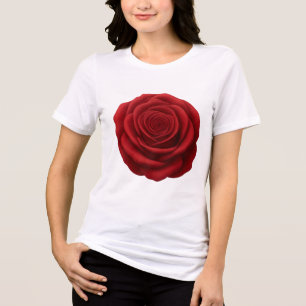 Camisa Feminina - Flor de Rosa Vermelha
