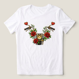 Camisa Feminina Heart Bloom Rider Moto Floral Femi