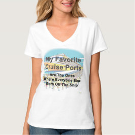 CAMISA FEMININA - Meus Portos de Cruzeiro Favorito