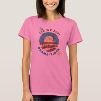 Camisa Feminina Obama Yes We Did Manga Longa