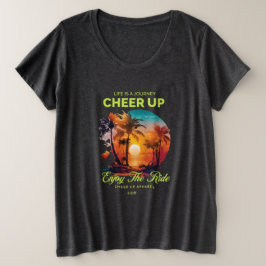 CAMISA FEMININA PLUS SIZE JORNADA DA VIDA ÁNIMO