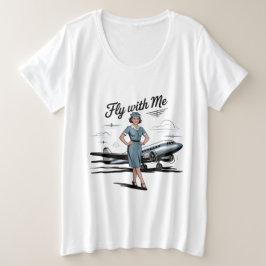 Camisa Feminina Plus Tamanho Grande Camareira Esca