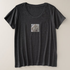 CAMISA FEMININA TAMANHO PLUS DE T SHIRT COM ARTE E