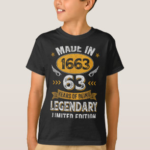 Camisa Feminina Vintage 1963 63 Aniversário Antigo