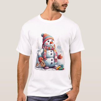 Camisa Festiva Snowman Chuckle