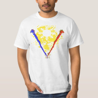 Camisa filipino da bandeira do estilo V