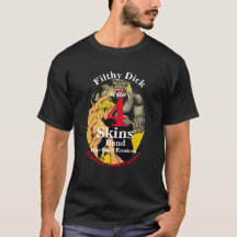 Camisa Filthy Dick e a Banda 4 skins Asheville NC
