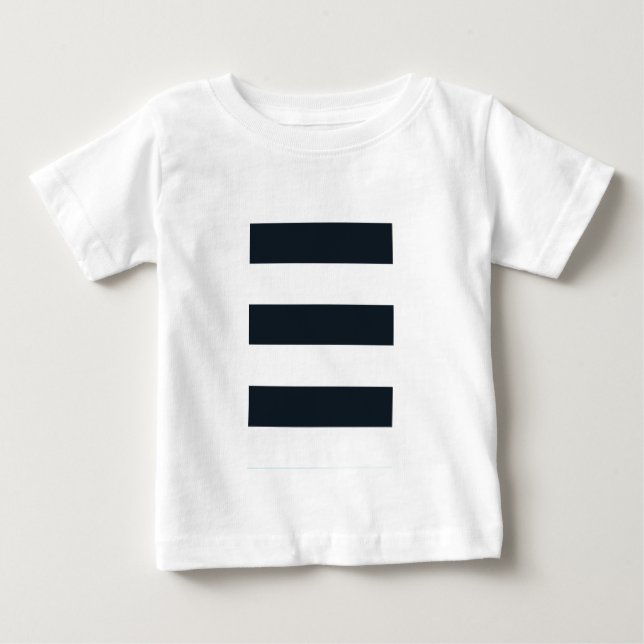 Camisa fina do jérsei T do bebê: Preto & branco (Frente)