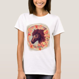 Camisa Flor Cavalo Castanho