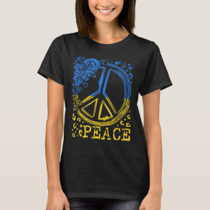 Camisa Flor Rosa Paz Ucrânia Eu Apoio a Ucrâni