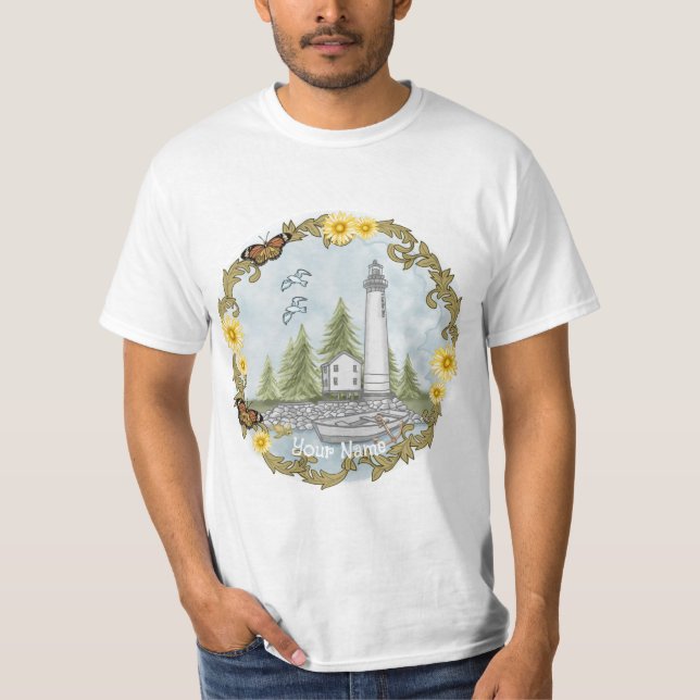  Camisa Floral Alabama Lighthouse   (Frente)