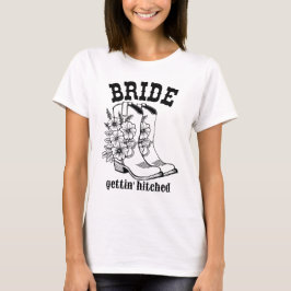 Camisa Floral Boots Bride Gettin' Hitched