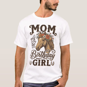 Camisa Floral Cavalo Ocidental Vintage Dia das Mãe