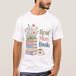 Camisa Floral de Minhoca de Livro Fofa