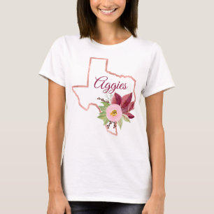 Camisa Floral do Texas "Aggie"