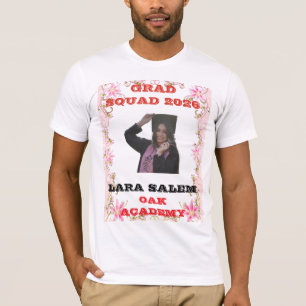 Camisa Floral Família Foto Personalizada Gradução