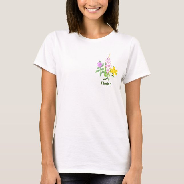 Camisa Florista Personalizada, adicione o nome da  (Frente)