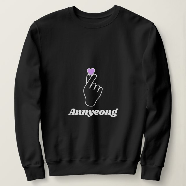 camisa fofa annyeong (Frente do Design)
