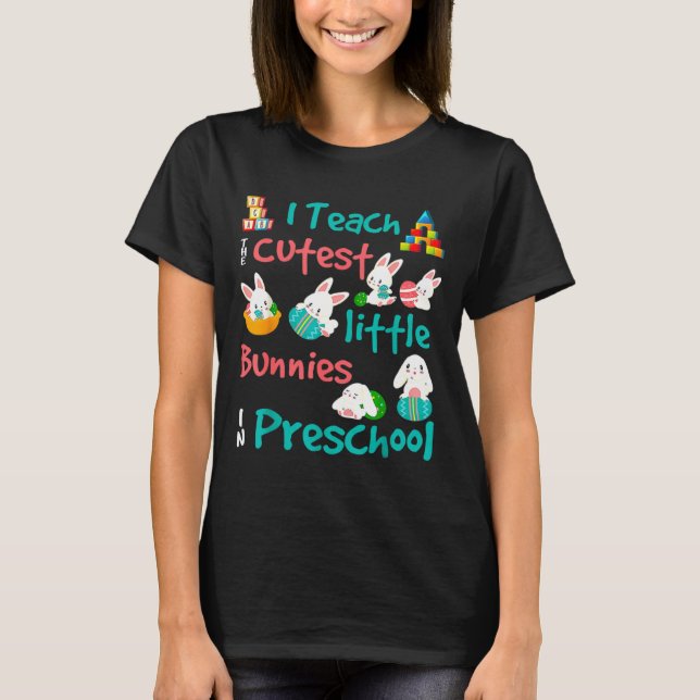 Camisa Fofa Coelho de Páscoa Professora de Pré-Esc (Frente)