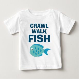 Camisa fofa de peixe doce para crianças pequenas