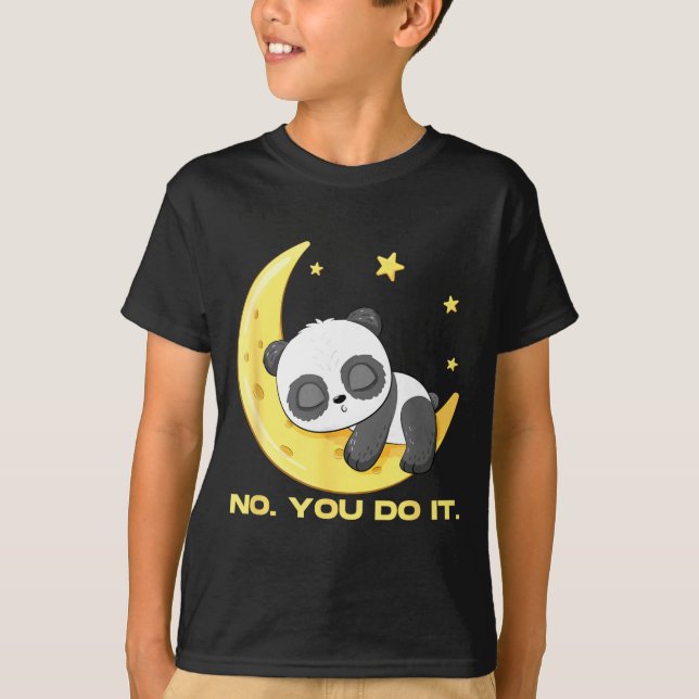 Camisa Fofa Panda de Dormir Não Está Bem (Frente)