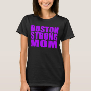 Camisa forte roxa de néon da mamã de Boston