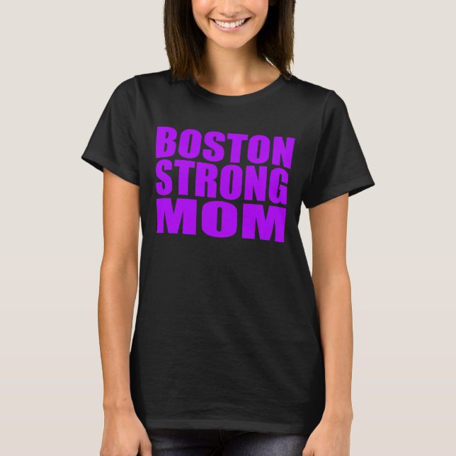 Camisa forte roxa de néon da mamã de Boston (Frente)