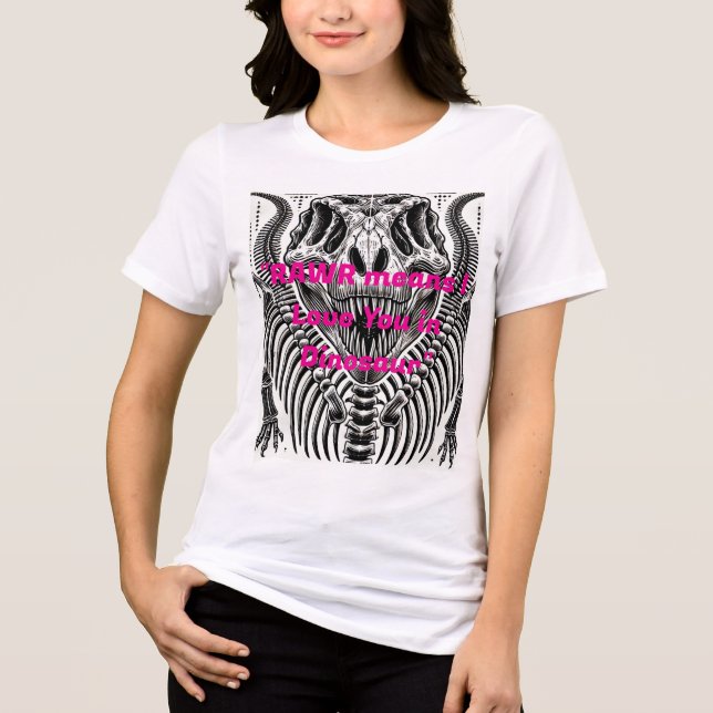 Camisa Fóssil de Dino Pré-Histórica - Dinossauro L (Frente)