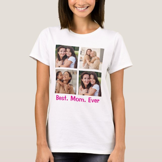 Camisa Fotográfica da Mãe Personalizada - Melhor.  (Frente)