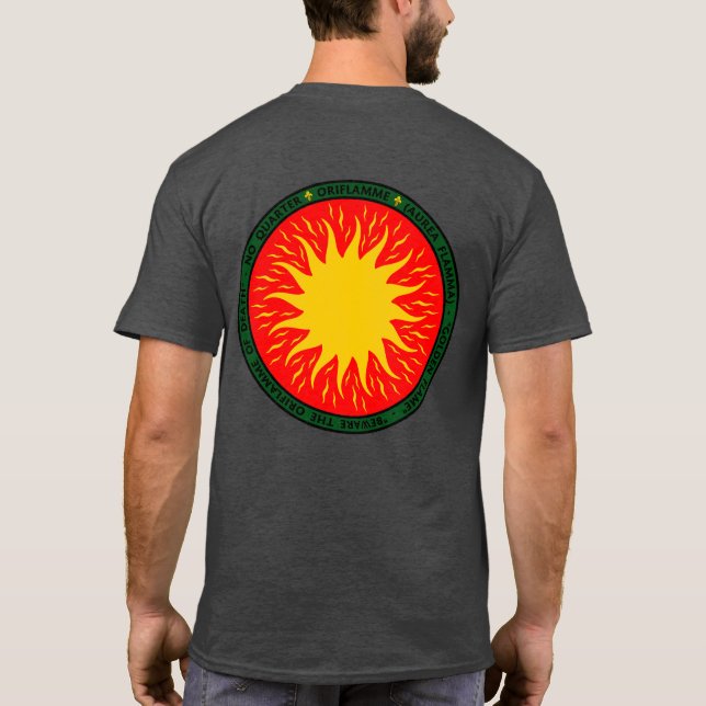 Camisa francesa do selo da bandeira de Oriflamme (Verso)