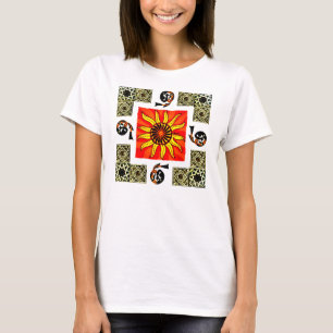 Camisa frente e verso da mandala de Sun do céltic