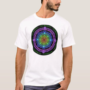 Camisa frente e verso de T com arco-íris e