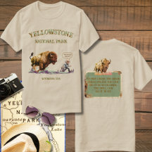 Camisa Funny Man Correndo Bison Búfalo Americano