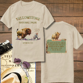 Camisa Funny Man Correndo Bison Búfalo Americano