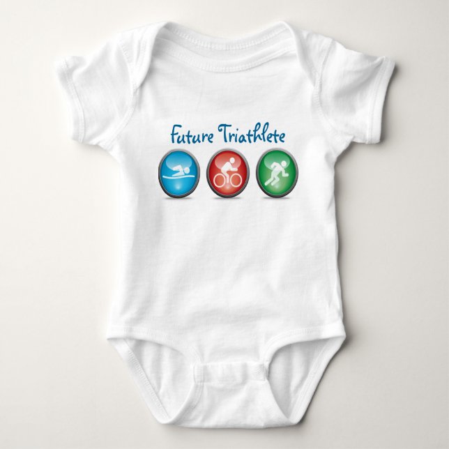 Camisa futura do bebé de Triathlete:: 01 (Frente)