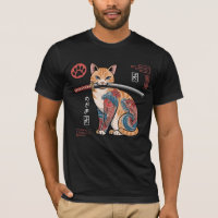 Camisa Gato-Gato de Laranja Estilizada com Intrato