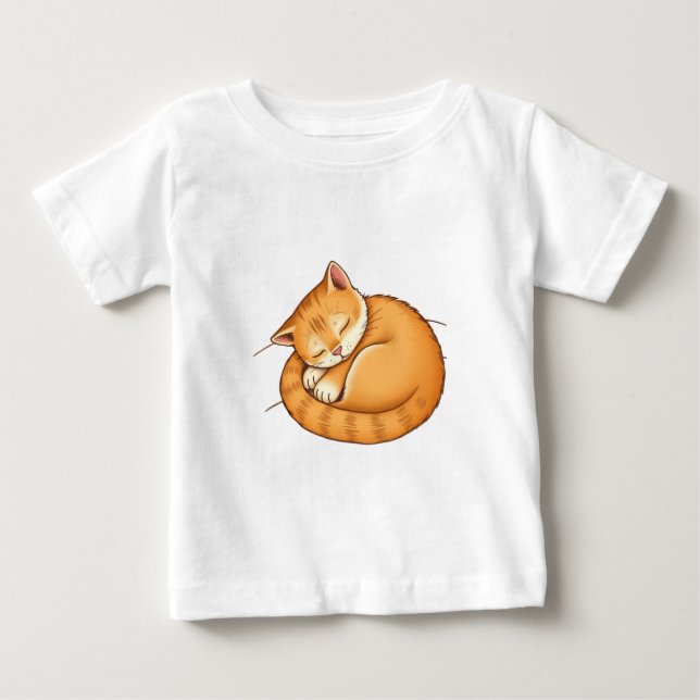 Camisa Gato Laranja Malhado Fofo - Presente Para A (Frente)