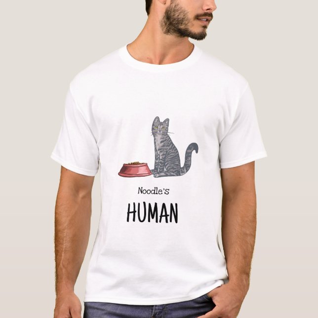 Camisa Gato Tabby Cinza (Frente)