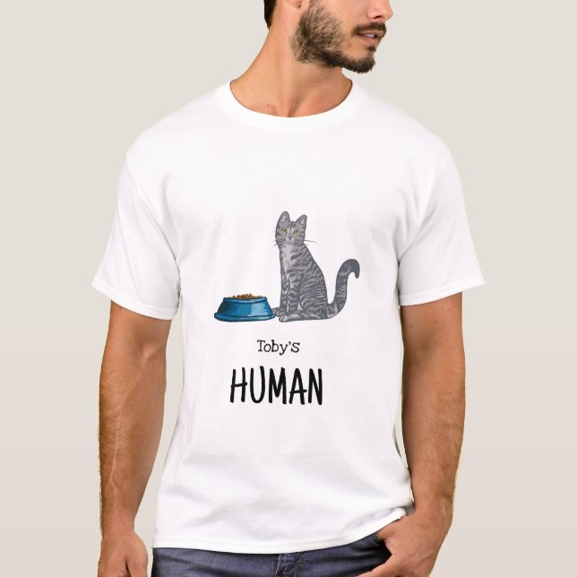 Camisa Gato Tabby Cinza (Frente)