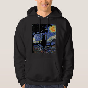 Camisa Gato, Teto de Gato de Noite Estrelada, Gif 