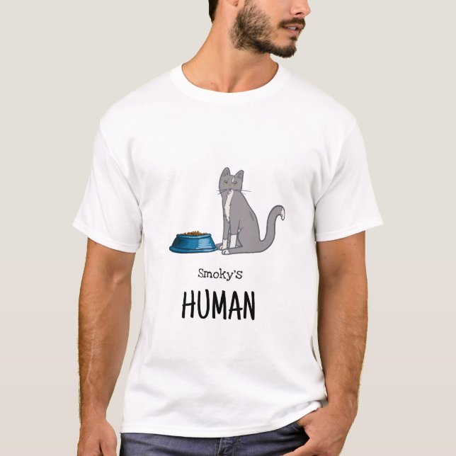 Camisa Gato Tuxedo Cinza (Frente)